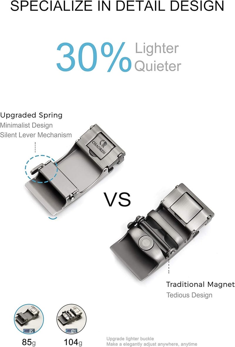 CHAOREN 40mm Ratchet Belt Buckle Only for 1 3/8 Slide Belt Strap, Automatic Click Buckle Adjustable - Image 2